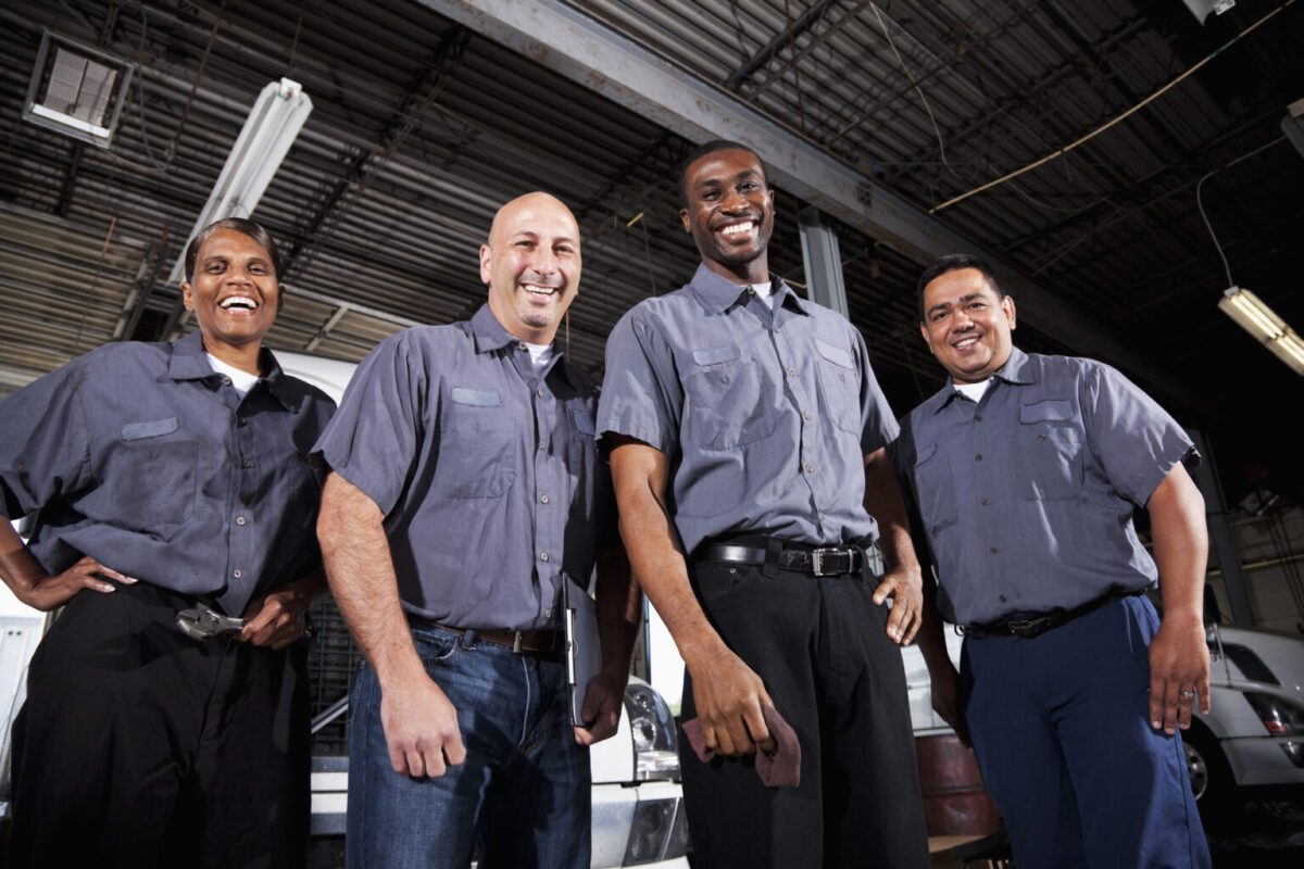 Multi-ethnic workers